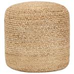 vidaXL Poef handgemaakt 40x45 cm jute, Maison & Meubles, Canapés | Repose-pieds & Poufs, Verzenden