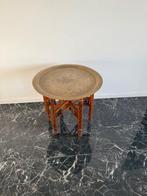 Bijzettafel - Hout, Vernikkeld messing - Marokkaanse, Antiek en Kunst