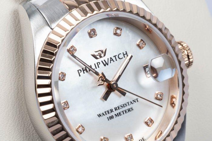 Philip Watch - Caribe Urban - Date - Diamonds & Mother of, Handtassen en Accessoires, Horloges | Heren