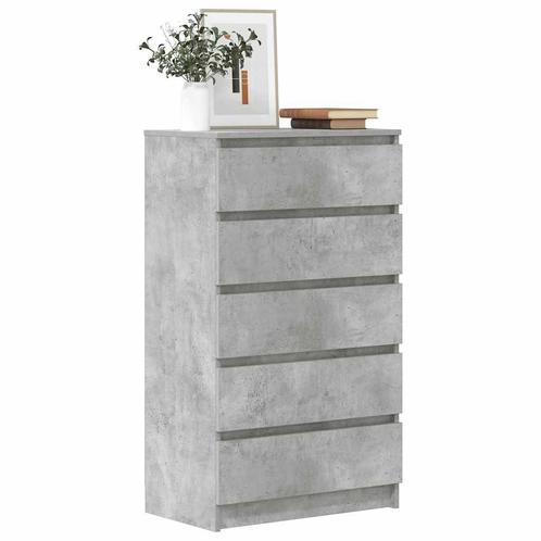 vidaXL Ladekast 60x36x103 cm bewerkt hout betongrijs, Huis en Inrichting, Kasten | Dressoirs, Nieuw, Verzenden
