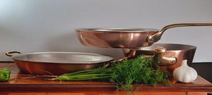 Pan (3) - WEGRO zware professioneel restaurant pannen 4435 g, Antiquités & Art, Antiquités | Ustensiles de cuisine