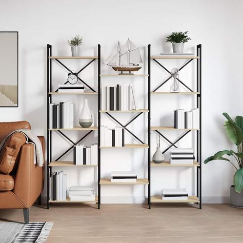 vidaXL Boekenplank Sonoma eiken 156 x 25 x 167.5 cm Bewerkt, Huis en Inrichting, Kasten | Boekenkasten, Nieuw, Verzenden