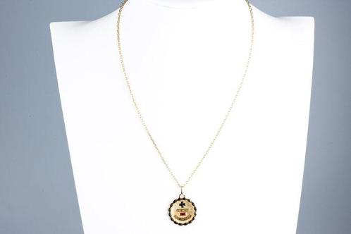 Collier - 18 carats Or jaune - 0.06ct. tw. Rubis, Handtassen en Accessoires, Kettingen