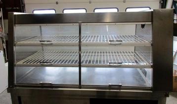 RVS Opzetvitrine met 6 vakjes, 140cm beschikbaar voor biedingen