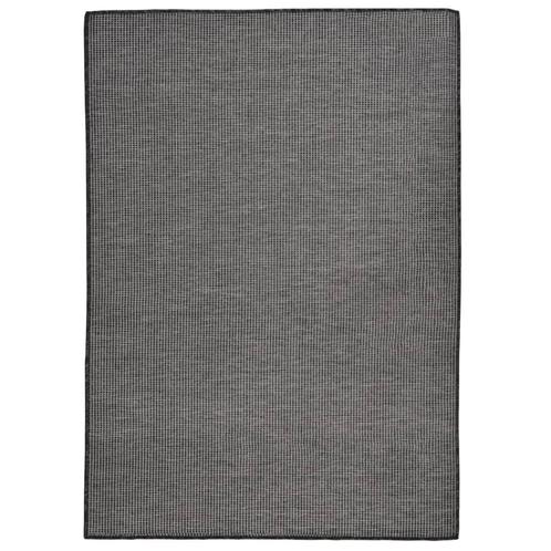 vidaXL Buitenkleed platgeweven 140x200 cm grijs, Huis en Inrichting, Stoffering | Tapijten en Vloerkleden, Nieuw, Verzenden