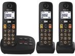 Panasonic KX-TGU133EXB, trio dect ,senioren telefoon, grote, Verzenden, Zo goed als nieuw