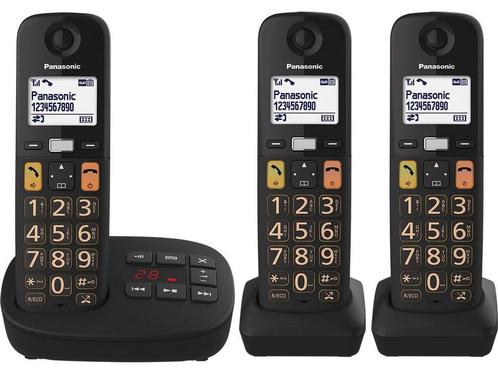Panasonic KX-TGU133EXB, trio dect ,senioren telefoon, grote, Huis en Inrichting, Woonaccessoires | Overige, Zo goed als nieuw