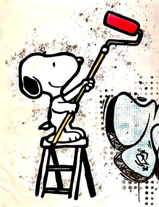 Moabit - Snoopy X The Painter //Diptych// XL, Antiek en Kunst, Kunst | Designobjecten