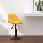 vidaXL Tabouret de bar Jaune moutarde Velours, Maison & Meubles, Verzenden, Neuf