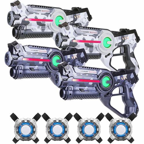 Light Battle lasergame set - 4 laserguns + 4 vesten, Kinderen en Baby's, Speelgoed | Buiten | Actiespeelgoed, Nieuw, Ophalen of Verzenden