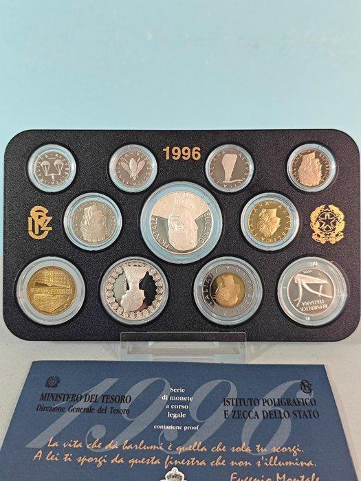Italië. Serie Divisionale 1996 Montale Proof (Zonder, Postzegels en Munten, Munten | Europa | Niet-Euromunten