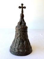 Servicebel - Bronzen ceremonie bel met religieuze, Antiquités & Art, Antiquités | Livres & Manuscrits
