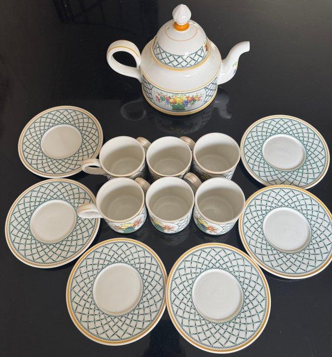 Villeroy & Boch - Koffieservies (13) - basket - Porselein, Antiek en Kunst, Antiek | Meubels | Tafels