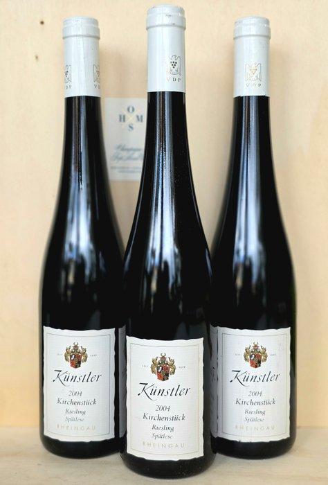 2004 Künstler Kirchenstück Riesling - Rheingau Spätlese - 3, Verzamelen, Wijnen