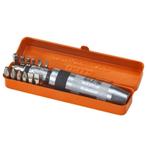 Slagschroevendraaier met 12 delige bitset in metalen kist, Doe-het-zelf en Bouw, Ophalen of Verzenden, Nieuw