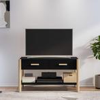 vidaXL Tv-meubel 82x38x45 cm bewerkt hout zwart, Verzenden
