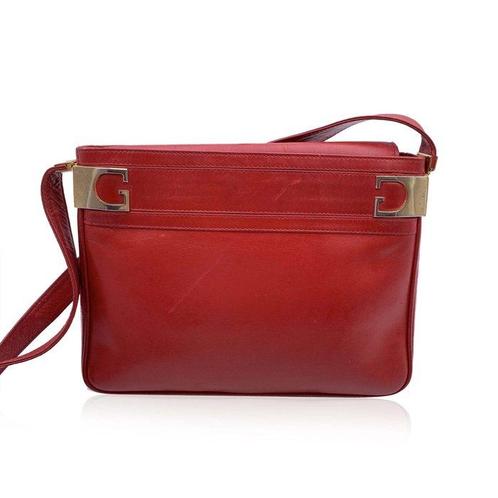 Gucci - Vintage Red Leather Rectangular Bucket - Schoudertas, Bijoux, Sacs & Beauté, Sacs | Sacs Femme