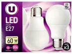 Veiling - 20x LED-lamp E27 9,4W 2700K 3-PACK, Nieuw