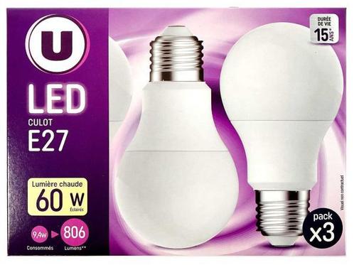 Veiling - 20x LED-lamp E27 9,4W 2700K 3-PACK, Huis en Inrichting, Lampen | Overige