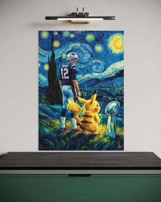 ANDSAL - Tom Brady & Pikachu - Van Gogh Tribute New England, Consoles de jeu & Jeux vidéo, Consoles de jeu | Accessoires Autre