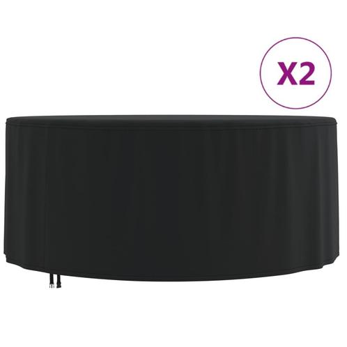 vidaXL Tuinmeubelhoezen 2 st Ø 182x71 cm 420D oxford stof, Tuin en Terras, Tuinmeubel-accessoires, Nieuw, Verzenden