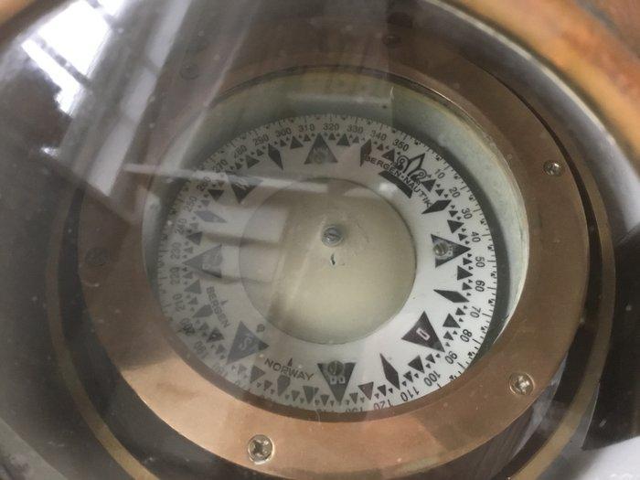 Binnacle-kompas - Koper, Glas, Messing - Sloopkompas, Antiek en Kunst, Curiosa en Brocante