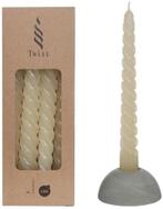 Kaarsen Gedraaid Creme 19 cm Ø2,2 set 4 stuks, Huis en Inrichting, Nieuw