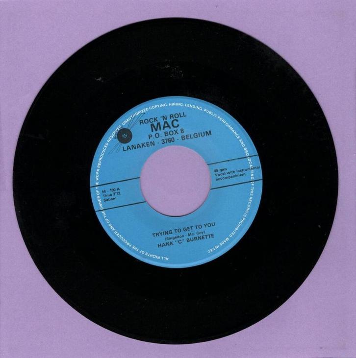 Hank C Burnette – Trying To Get To You / Let Me Play With, Cd's en Dvd's, Vinyl Singles, Ophalen of Verzenden