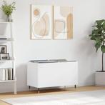 vidaXL Platenkast 74,5x38x48 cm bewerkt hout wit, Huis en Inrichting, Verzenden, Nieuw