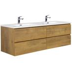 Badkamermeubel Set Angela 160cm Eiken Badmeubel, Huis en Inrichting, Verzenden, Nieuw