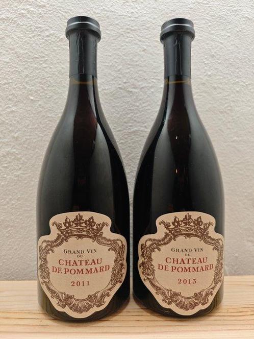 2011 & 2013 Chateau de Pommard - Pommard - 2 Flessen (0.75, Verzamelen, Wijnen