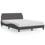 Grijs Bedframe 120x200 Kunstleer | Tweede Kansje | OP = OP!, Huis en Inrichting, Verzenden, Nieuw, Overige materialen, Gegolfd ontwerp
