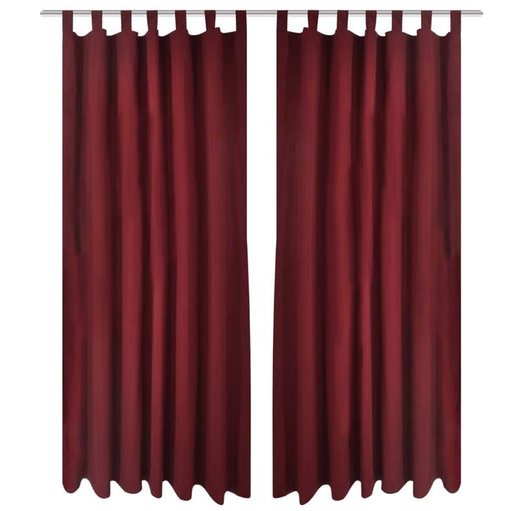 vidaXL Micro-Satijnen Gordijnen met Ringen 140 x 175 cm 2, Huis en Inrichting, Stoffering | Gordijnen en Lamellen, Nieuw, Verzenden