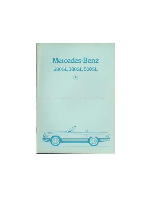 1983 MERCEDES BENZ SL BROCHURE ENGELS, Livres, Autos | Brochures & Magazines, Enlèvement ou Envoi