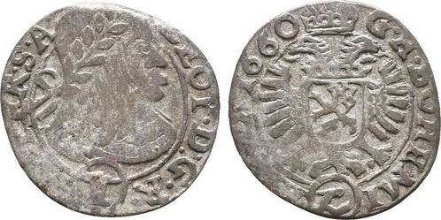 1 Kreuzer Kuttenberg 1660 Habsburg: Leopold I, 1657-1705:, Postzegels en Munten, Munten | Europa | Niet-Euromunten, België, Verzenden