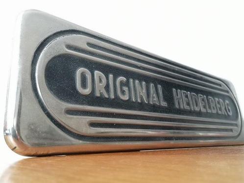 Original Heidelberg - Reclamebord - Staal, Verchroomd, Antiek en Kunst, Antiek | Wandborden en Tegels