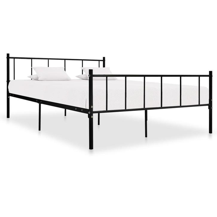 vidaXL Bedframe metaal zwart 180x200 cm, Huis en Inrichting, Slaapkamer | Bedden, Nieuw, Verzenden