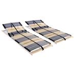 vidaXL Lattenbodems 2 st met 42 latten 7 zones 90x200 cm, Verzenden, Nieuw