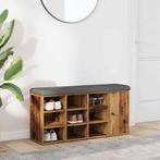 vidaXL Schoenenbank 102x32x50 cm bewerkt hout oud, Verzenden, Nieuw