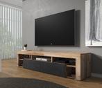 TV-Meubel Fancy eiken - 200x32x50 - TVKast - mat grijs, Nieuw, Overige materialen, 25 tot 50 cm, 200 cm of meer
