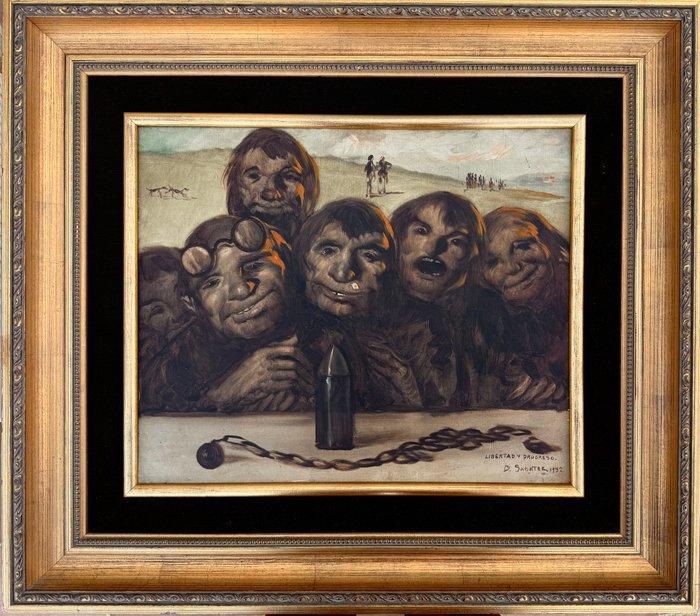 Daniel Sabater Salabert (1888–1951) - Libertad y progreso –, Antiek en Kunst, Kunst | Schilderijen | Klassiek