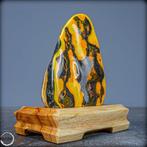 Jaspe Bumblebee naturel très rare Freeform sur stand,