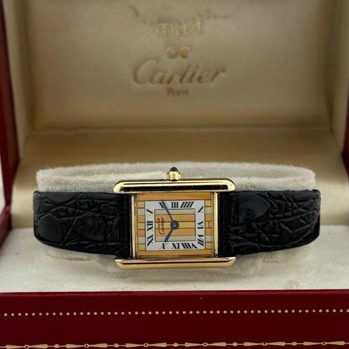 Cartier - Tank Must de Cartier Trinity Dial - 366001 -, Handtassen en Accessoires, Horloges | Heren