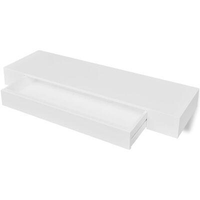 Wit Wandrek met lade | 80cm | OP = OP! | -60%, Huis en Inrichting, Kasten | Wandmeubels, 25 tot 50 cm, Nieuw, Overige materialen