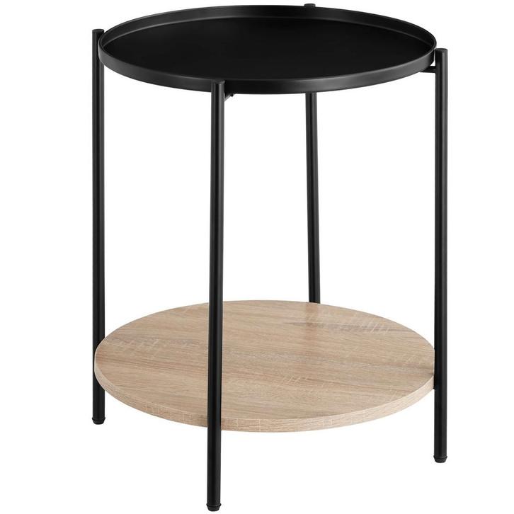 tectake Bijzettafel Sunderland - Industrieel licht hout, eik, Maison & Meubles, Tables | Tables d'appoint, Envoi