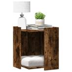 vidaXL Kattenbakkast 42x42x51 cm bewerkt hout gerookt, Verzenden, Nieuw