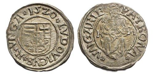 Hongrie. Luís II - Fernando I. 1 Denar 1520 - Kremnitz /, Postzegels en Munten, Munten | Europa | Niet-Euromunten