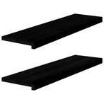 vidaXL Vensterbanken 2 st 90x30x2 cm massief eikenhout, Doe-het-zelf en Bouw, Raamkozijnen en Schuifdeuren, Verzenden, Nieuw