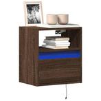 vidaXL Tv-wandmeubel met LED-verlichting 41x31x45 cm bruin, Huis en Inrichting, Kasten |Televisiemeubels, Verzenden, Nieuw