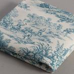 Prachtige Toile de Jouy turquoise - Meubelstof - 300 cm -, Antiek en Kunst